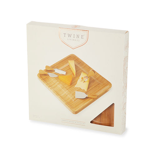Bamboo Cheese Board and Knife Set