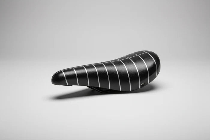 Banana Saddle For 20" High Riser With Sparkles & Silver Stripe - Black
