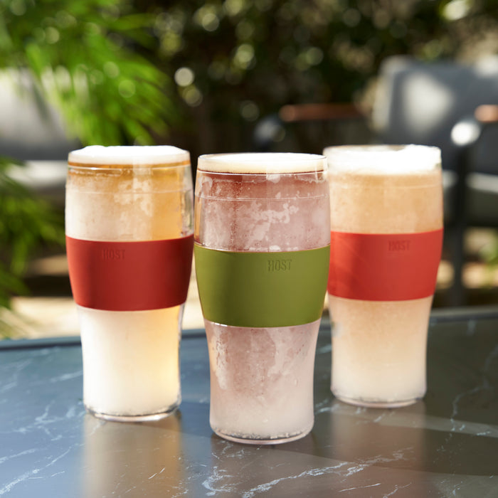 Beer FREEZE Cooling Cup in Olive, Set of 2