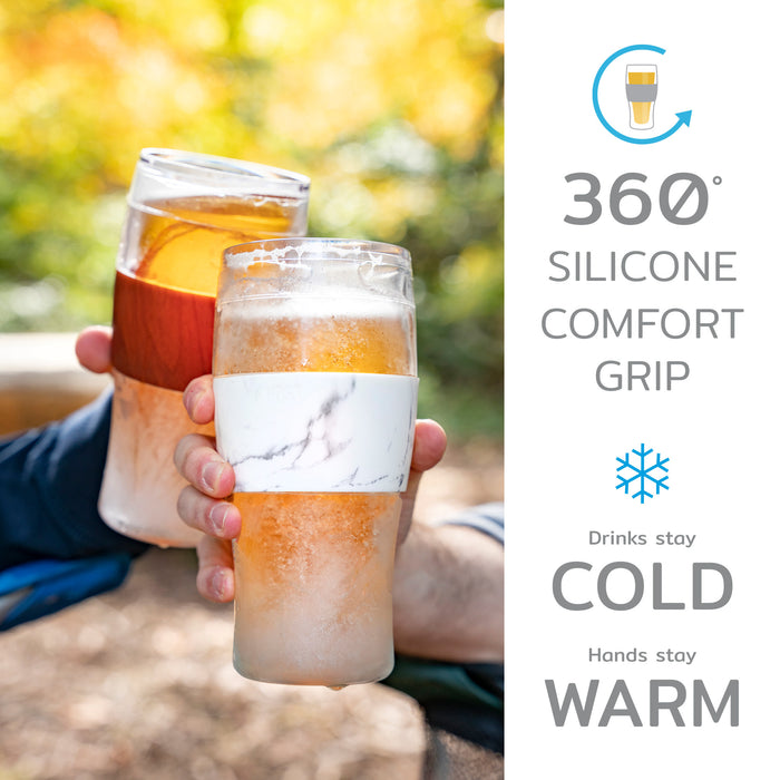 Beer FREEZE Cooling Cup in Olive, Set of 2