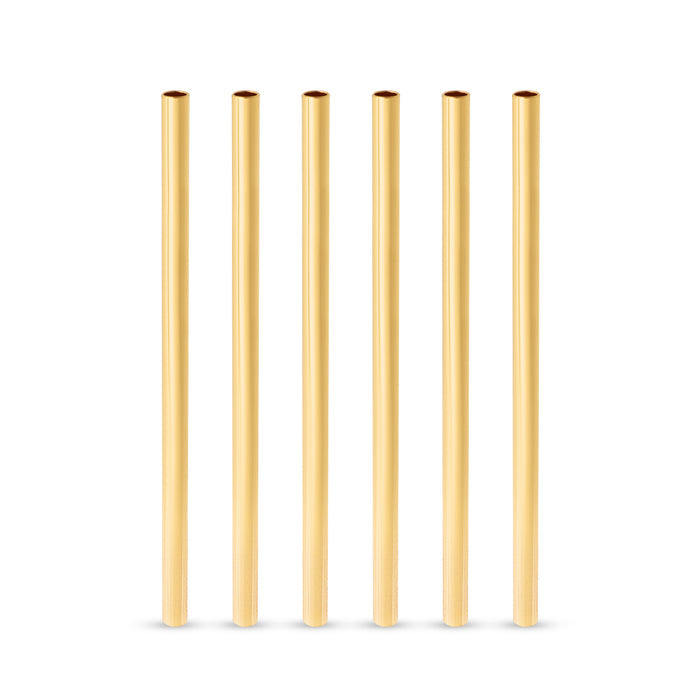 Belmont Lowball Straws in Gold, Set of 6
