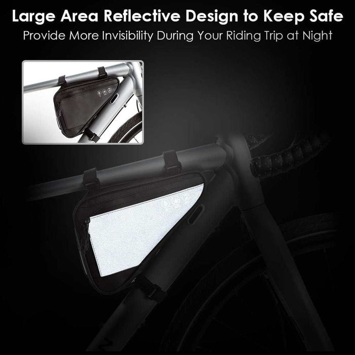 Bicycle Frame Storage Triangular Bag - Black
