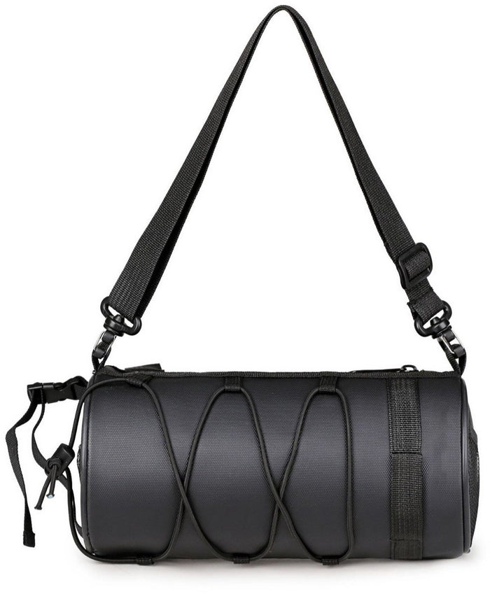 Bicycle handlebar bag - mountain bike bag for road bikes - black commuter shoulder bag