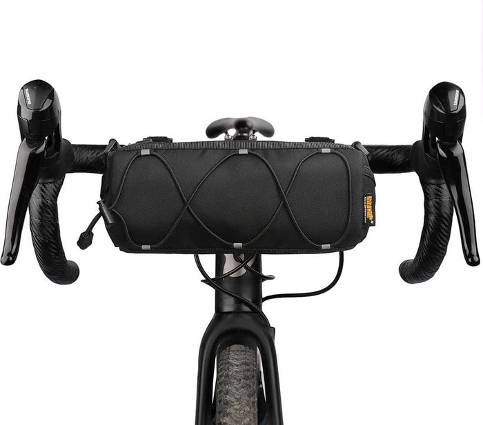 Bicycle handlebar bag - mountain bike bag for road bikes - black commuter shoulder bag