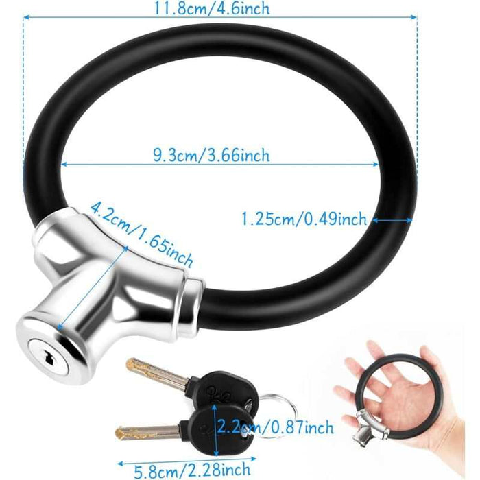 Bicycle Lock Zinc Alloy Universal Portable High Security Anti-Theft Cable