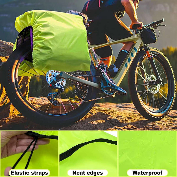 Bicycle Rear Bag or Basket Rain Cover 126 x 66 cm - Glow clear