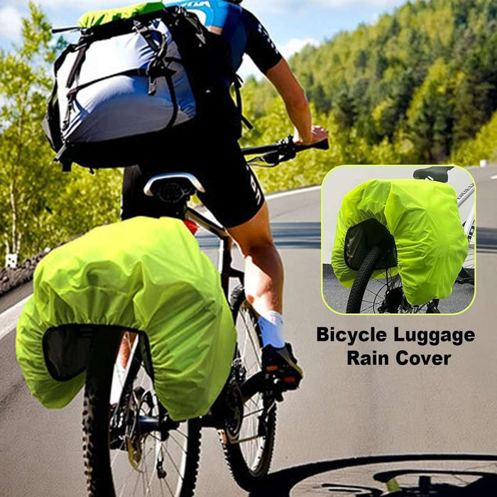 Bicycle Rear Bag or Basket Rain Cover 126 x 66 cm - Glow clear