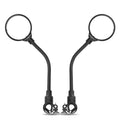 Pair of bicycle rearview mirrors with 360-degree rotation and anti-shake tempered glass for universal handlebar fit