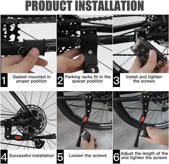 Bicycle stand - Adjustable bicycle stand - Anti-wear stand Bicycle stand 20-27.5 inch wheels