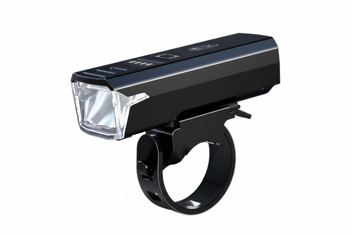 Bike Headlight - Rechargeable LED Bicycle Front Light, 85° Floodlight (Battery Display Model)