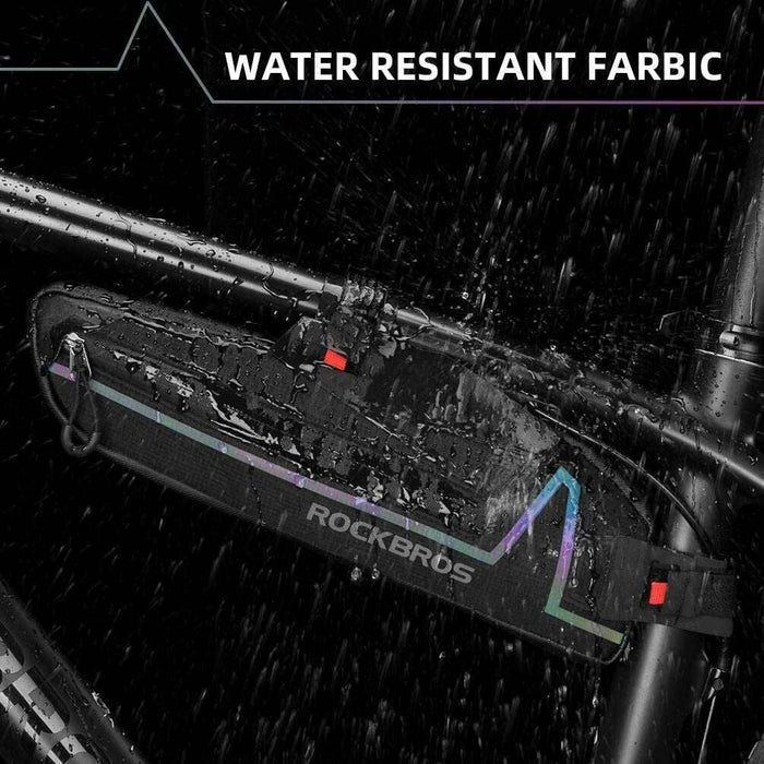 Bike Top or Under Tube Reflective Material Bag - Black