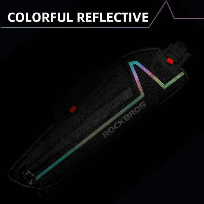 Bike Top or Under Tube Reflective Material Bag - Black