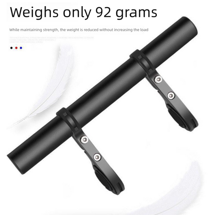 Black 30cm Aluminum Bicycle Handlebar Extension Bracket – Multi-Functional Mount for Bike Accessories