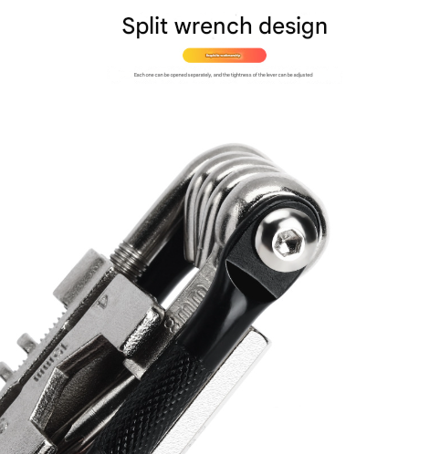 Black and Silver 16 in 1 Bicycle Repair Multi Tool
