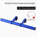 Blue 30cm Aluminum Bicycle Handlebar Extension Bracket – Multi-Functional Mount for Bike Accessories