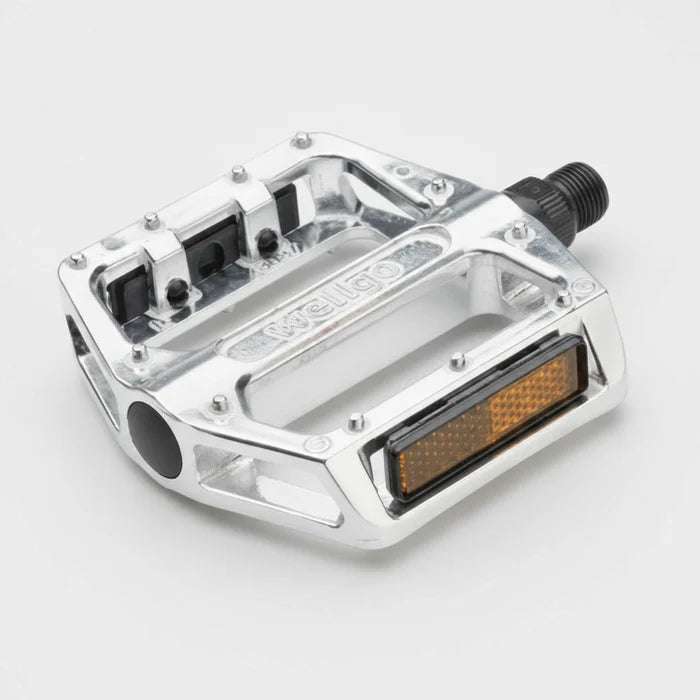 BMX Platform Pedal One Piece Alloy 1/2" Axle - Silver