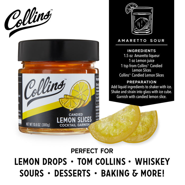 Candied Lemon Slices in Syrup, 10.6 oz