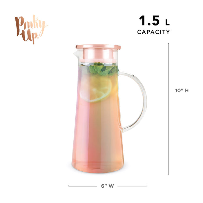 Charlie Iridesent Glass Iced Tea Carafe