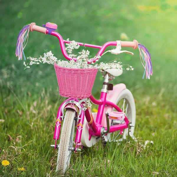 Children's Bicycle Basket with Adjustable Front Straps