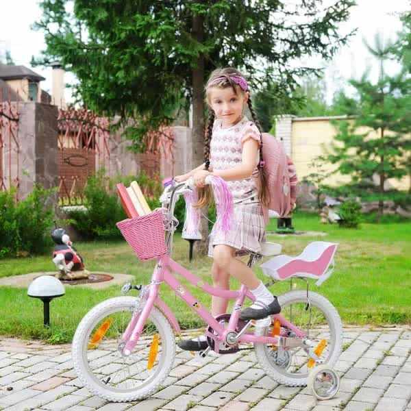 Children's Bicycle Basket with Adjustable Front Straps