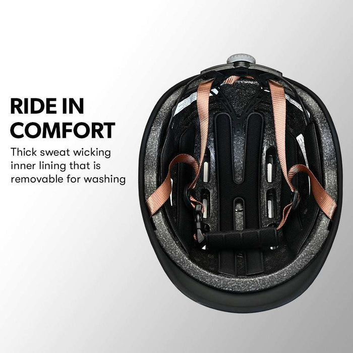 Classic Retro Commuter Bicycle Helmet 56-61cm | Charcoal