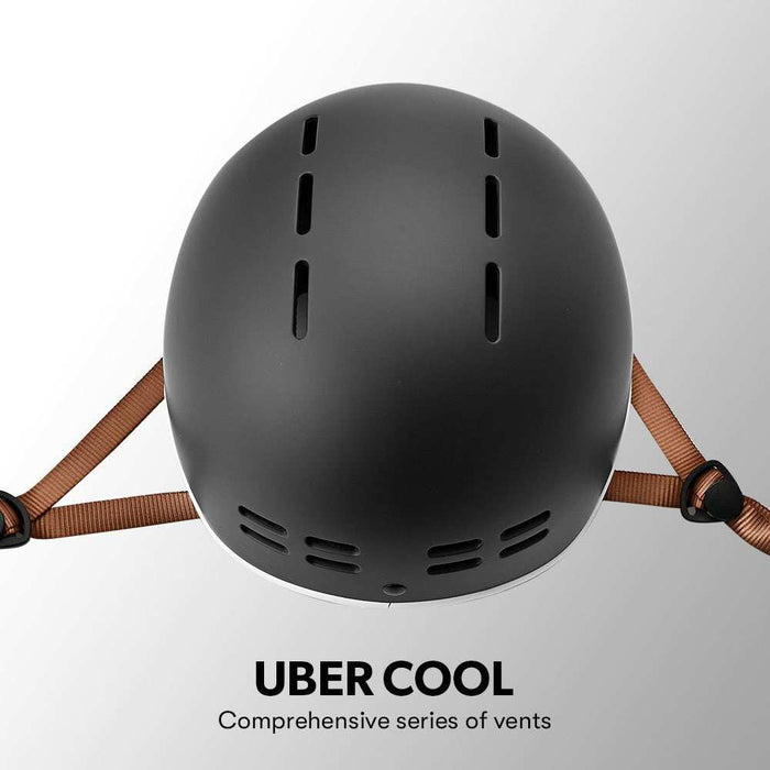 Classic Retro Commuter Bicycle Helmet 56-61cm | Jet Black