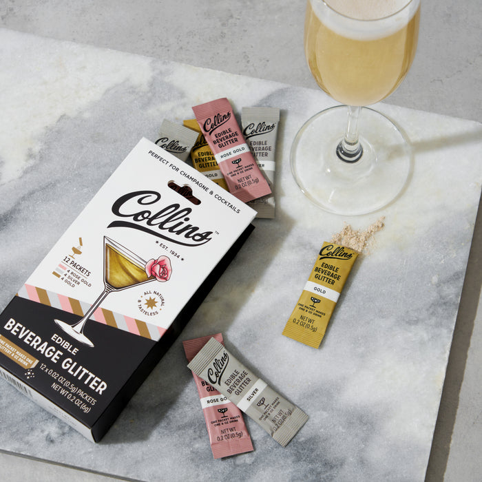 Cocktail Edible Glitter in Champagne Variety, 0.2 oz