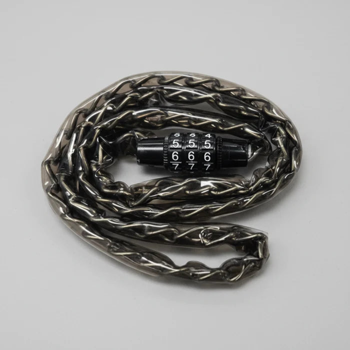 Combination Chain Lock 3mm x 900mm 3 Digit Code - Black