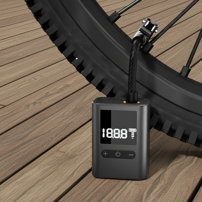 Compact Digital Display With Automatic Stop Air Pump 100 PSI - Black