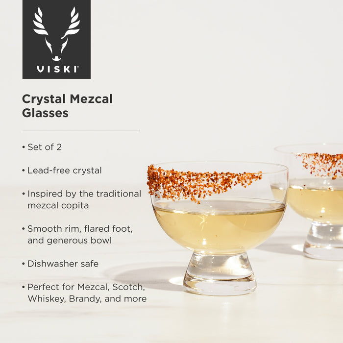 Crystal Mezcal Glasses, Set of 2