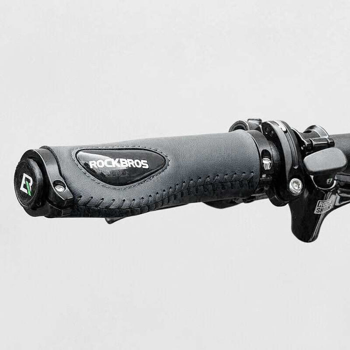Deluxe Handlebar Grips Shock Absorbing Double Lock Anti-skid 2.22cm - Black
