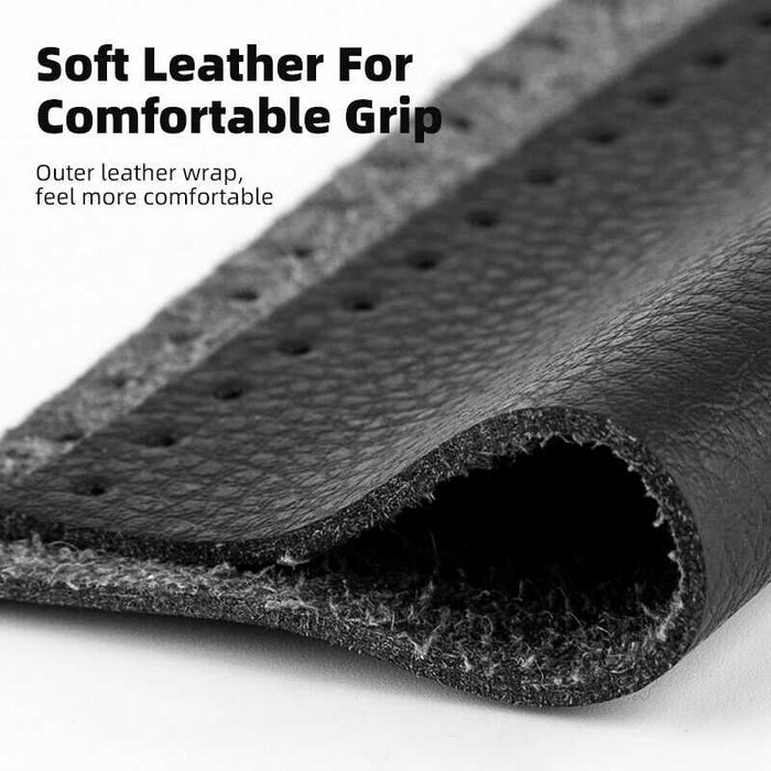 Deluxe Handlebar Grips Shock Absorbing Double Lock Anti-skid 2.22cm - Black