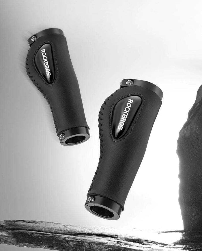 Deluxe Handlebar Grips Shock Absorbing Double Lock Anti-skid 2.22cm - Blue