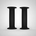 Diamond Pattern BMX Handlebar Grips Flanged Clossed End 130mm - Black