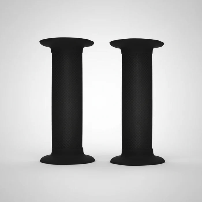 Diamond Pattern BMX Handlebar Grips Flanged Clossed End 130mm - Black