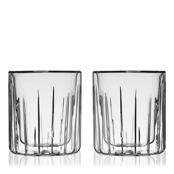 Double Walled Rocks Glasses, Set of 2