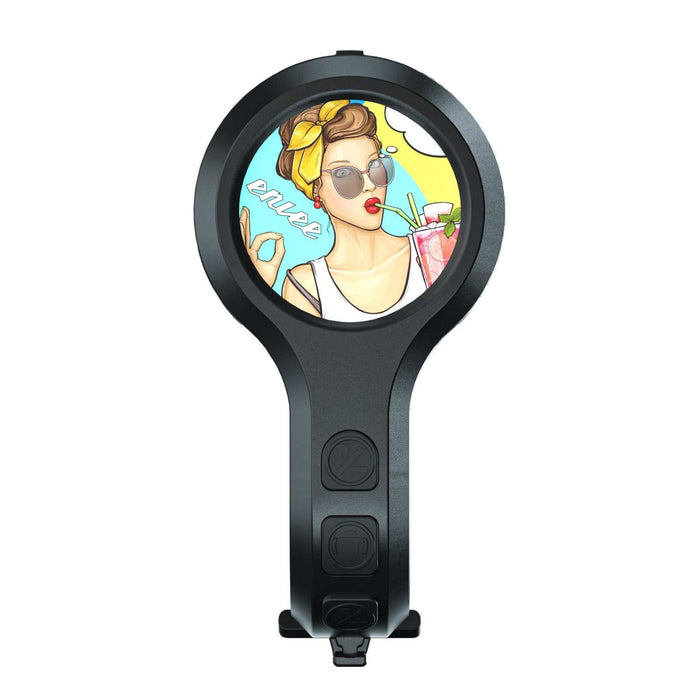 Super Loud 2-Piece Bicycle Horn Set mounted on bike handlebar with USB rechargeable battery