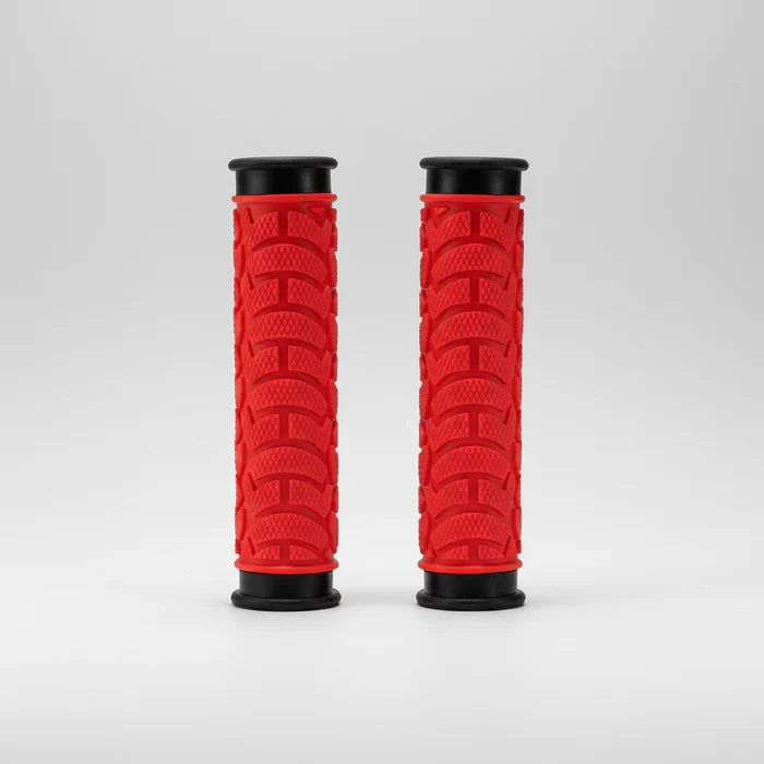 Dual Density MTB Grips Clossed End 130mm - Red