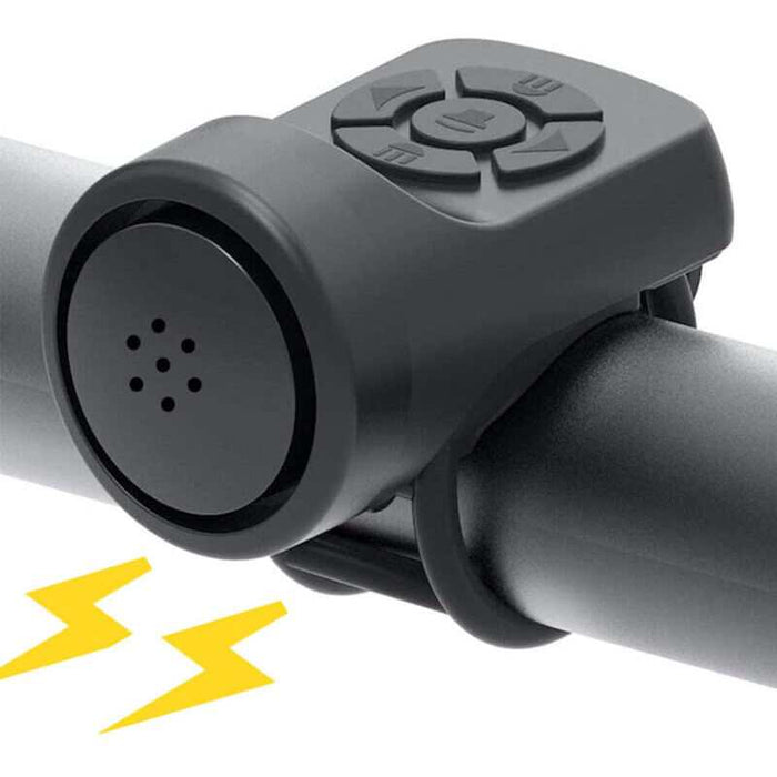 Compact electric bicycle horn with USB charging and 120dB loud bell and alarm