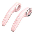 Pink ultralight ergonomic horn-style bike bar ends for enhanced cycling comfort and control