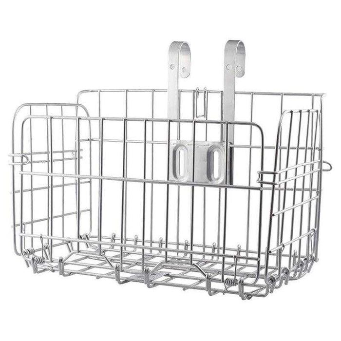 Foldable Heavy Duty Metal Bicycle Basket | Black