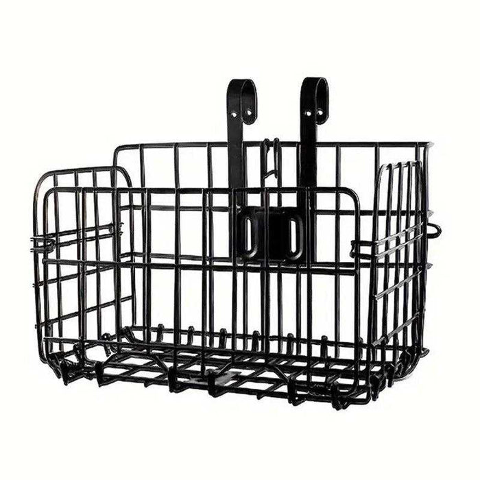 Foldable Heavy Duty Metal Bicycle Basket | Silver