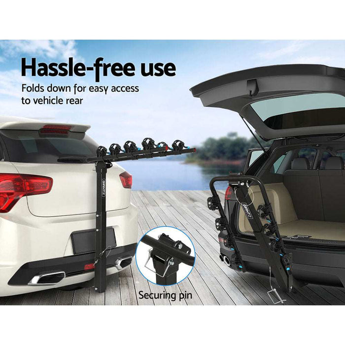Giantz 4 Bicycle Carrier Bike Rack Car Rear Hitch Mount 2" Towbar Foldable