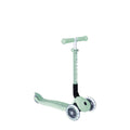 Globber ECOLOGIC JUNIOR foldable pistachio scooter with battery-free light-up wheels for kids