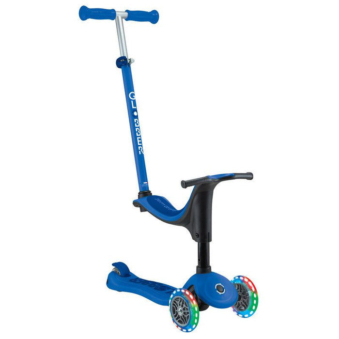 Globber GO UP SPORTY Lights with Stabilizer- Navy Blue/ Dark Navy Blue