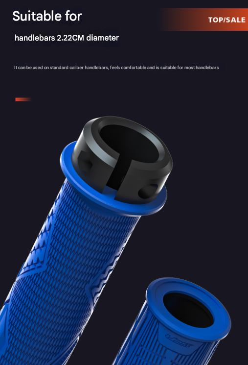 Green Ergonomic Lock-On Bike Grips - Anti-Slip TPR Rubber, Alloy Rings & Plugs for MTB & Commuter Bikes