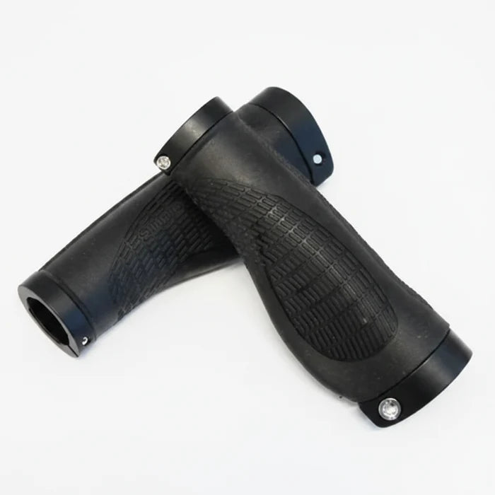 Grips 128mm Comfort/Anatomical Shape With Dual Lock Rings - Black