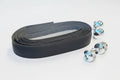 Handlebar Cushion Tape Microfibre Holes With Black Background With Plugs - Black