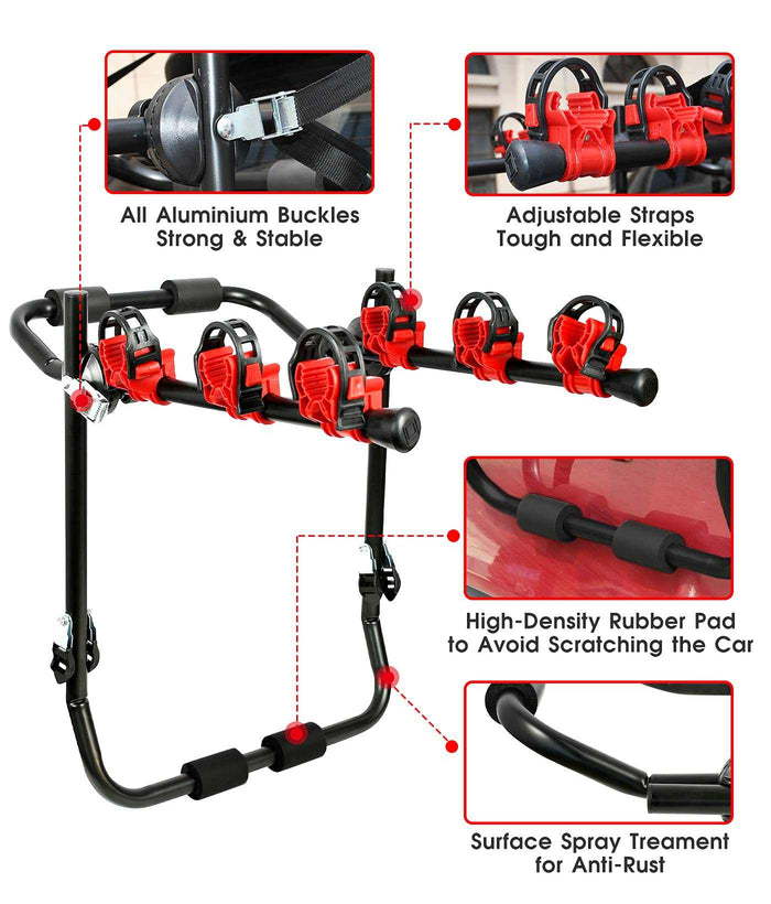 Heavy Duty 3 Bike Rear Car Hanger