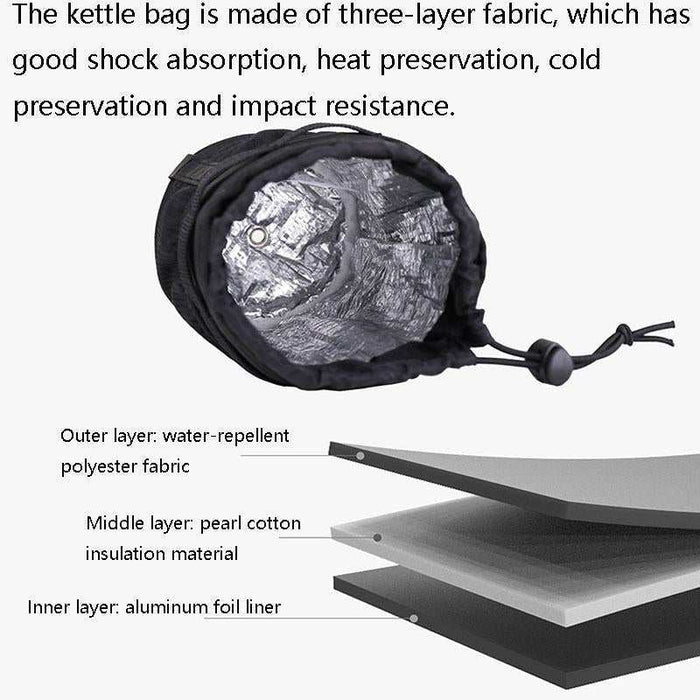Insulated Bike Bottle Bag Portable & Durable Black